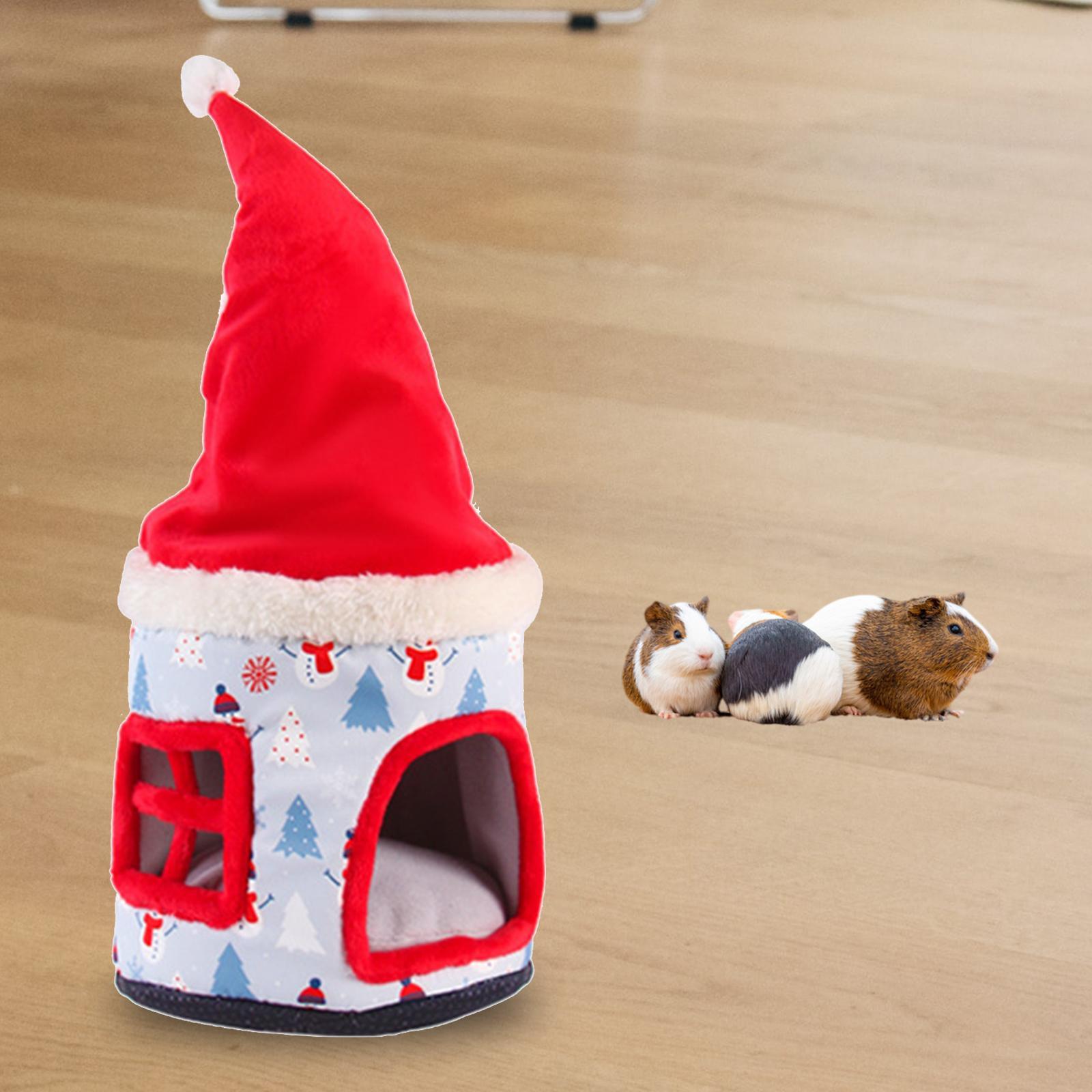 Nest House Warm Bed Tent Cage Sleeping Bed Snowman for Hedgehog Animals Small Pet