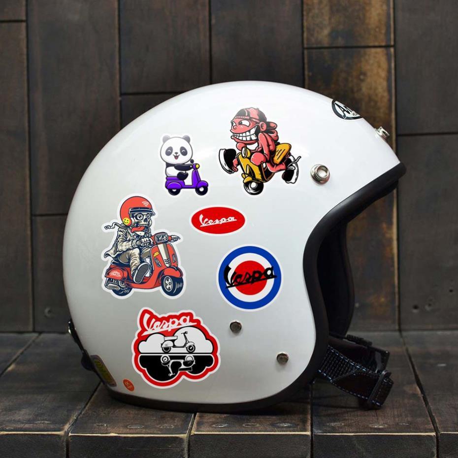 Sticker Vespa | Dán Nón Bảo Hiêm, Điện Thoại, Laptop, Bình Nước...Chống Nước, Chống Bay Màu