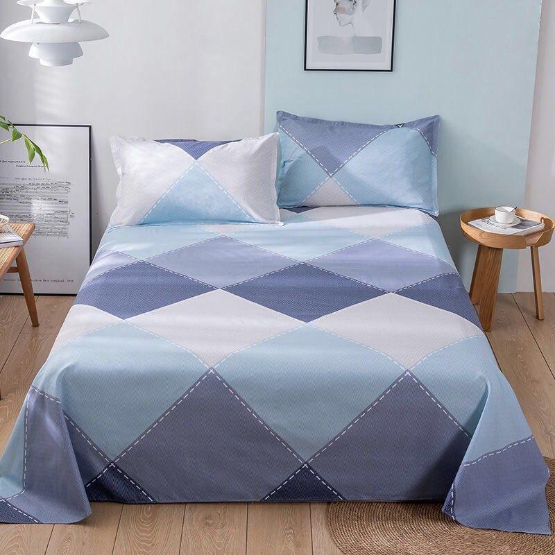 Giường + Tặng 2 Vỏ Gối 2021 Hoa Văn Mẫu Mới Trang Trí Nhà Dệt May Chăn Ga Gối Coverlet Tấm Phẳng Vỏ Gấm Hoa bộ