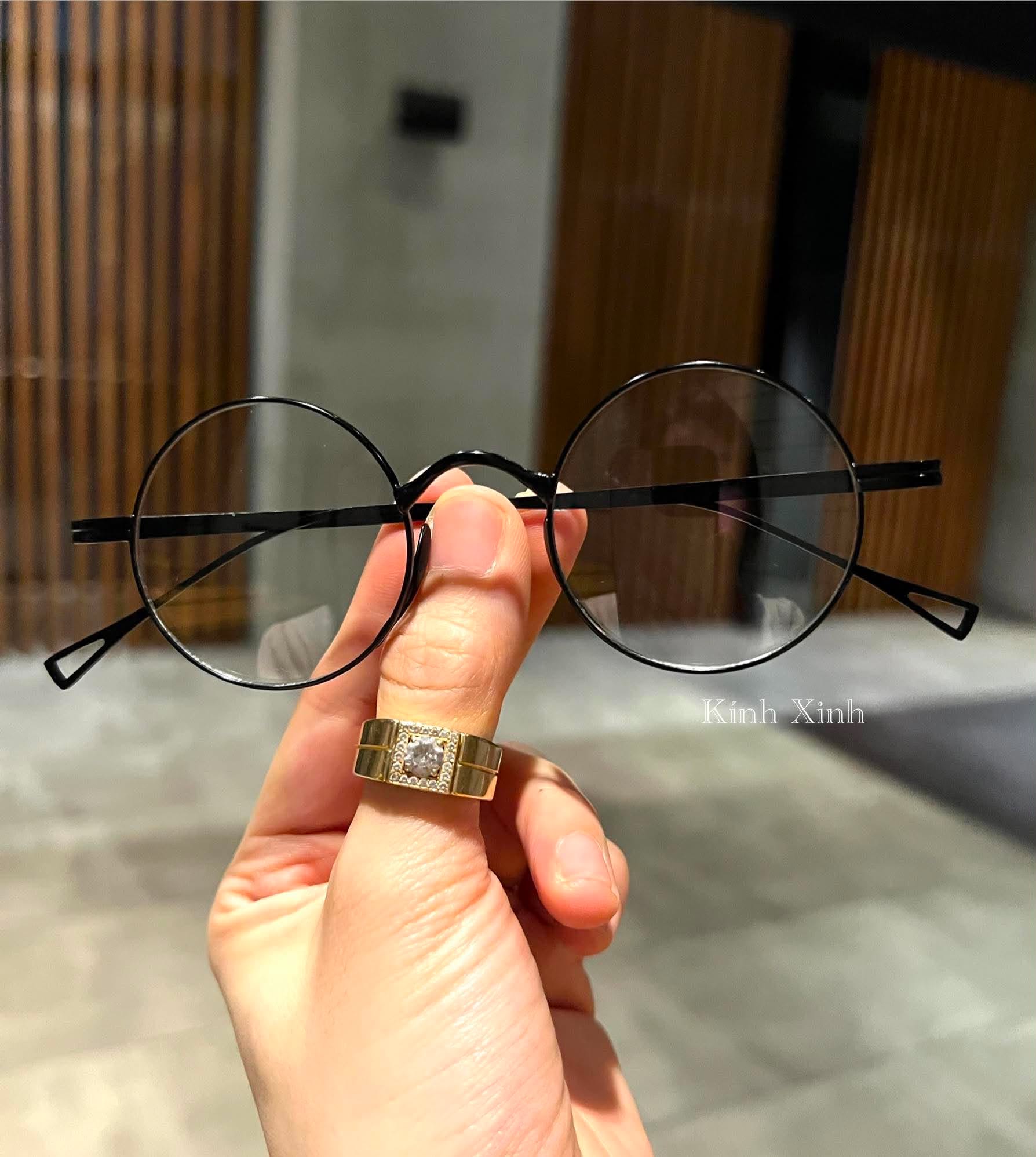 Kính mắt thời trang dáng tròn xoe mini phong cách Harry Porter
