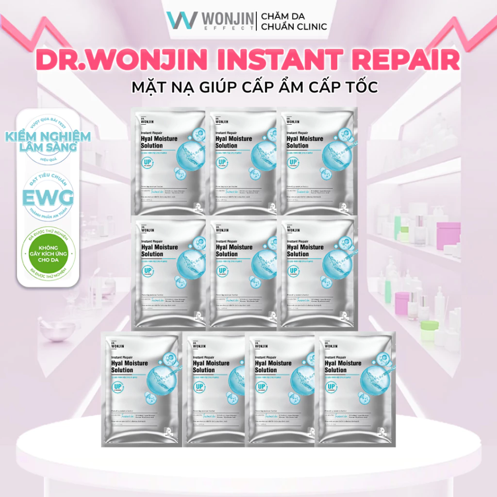 Combo 10 Mặt Nạ Cấp Ẩm Cấp Tốc Dr.WonJin Instant Repair Hyal Moisture Solution Mask 30g