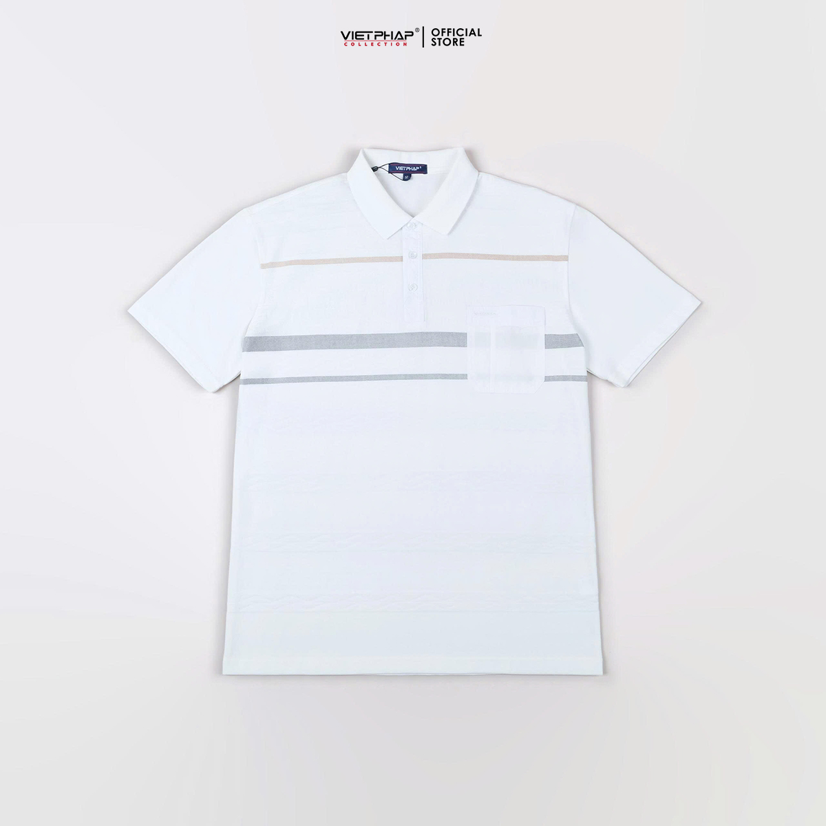 Áo Polo Nam VIỆT PHÁP Form Luxury - Thun Dệt Kim, lịch lãm, sang trọng 3314