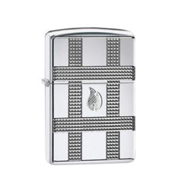 Bật Lửa Zippo 49079 – Zippo Geometric Design Armor High Polish Chrome