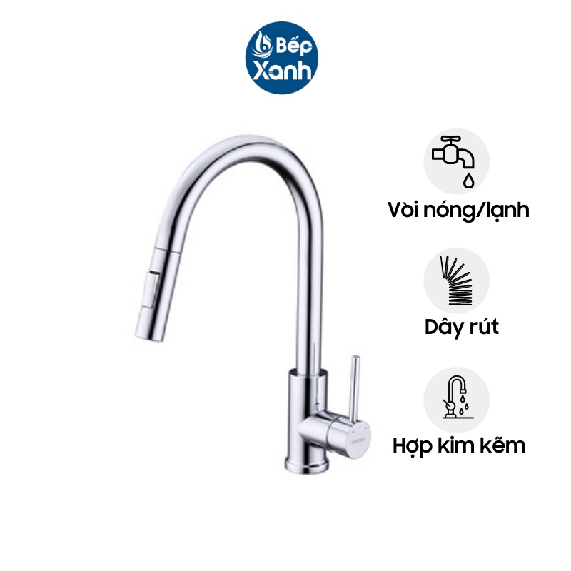 Vòi Rửa Chén Hafele HT21-CH1P287 577.55.230 - Vòi Dây Rút - Hàng Chính Hãng