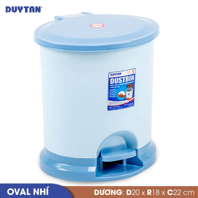 Thùng rác oval nhí nhựa Duy Tân - 22179 - Giao màu ngẫu nhiên - Hàng chính hãng