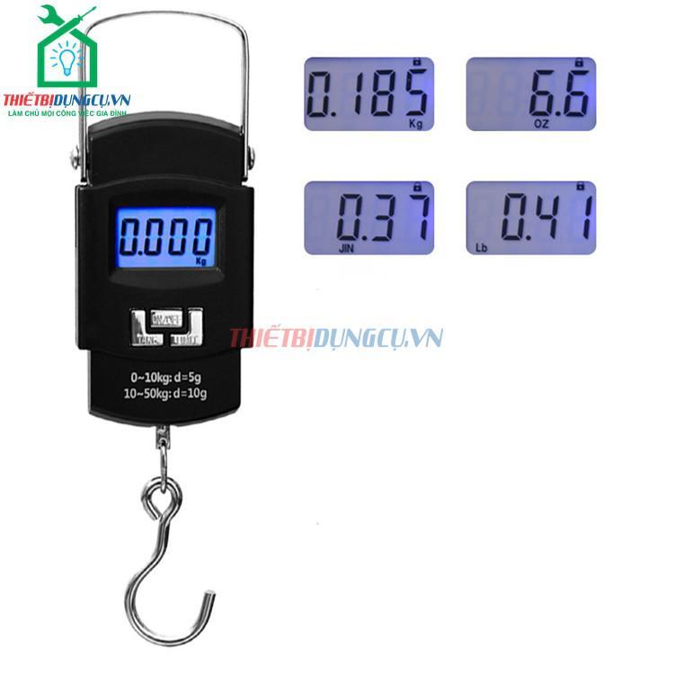 Cân trọng lượng kỹ thuật số điện tử có móc treo 5g-50kg