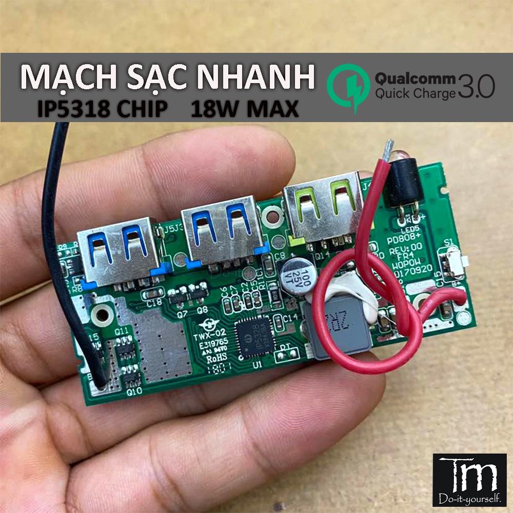 Mạch Sạc Dự Phòng Sạc Nhanh QC 3.0 IP5328