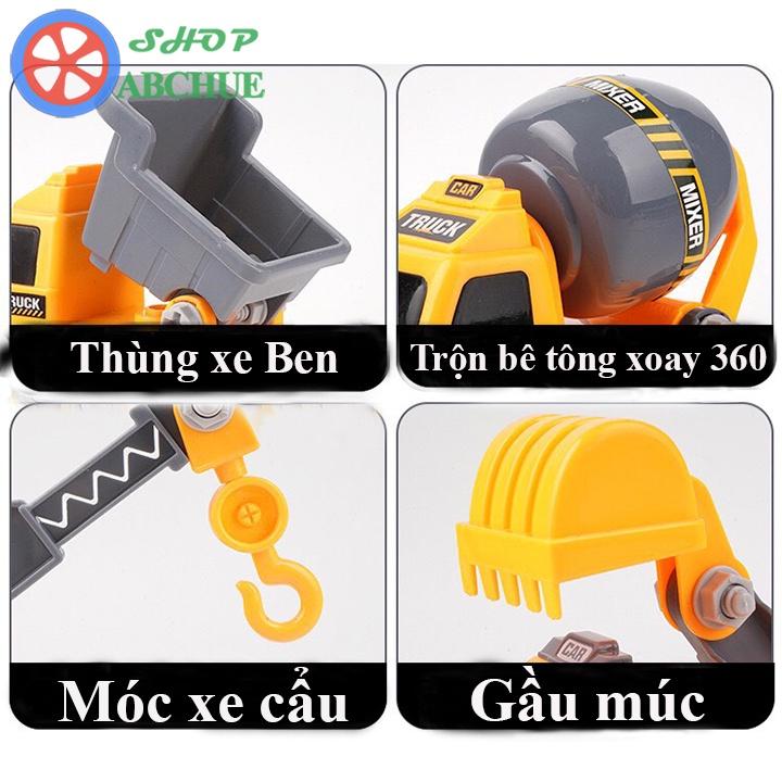 Đồ chơi cho bé ô tô lắp ráp tặng dụng cụ tháo lắp