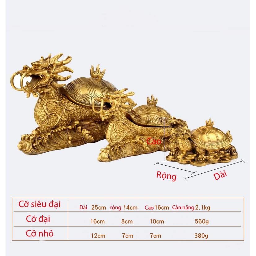 Tượng tam nguyên cập đệ long quy - Rùa đầu rồng cỡ đại