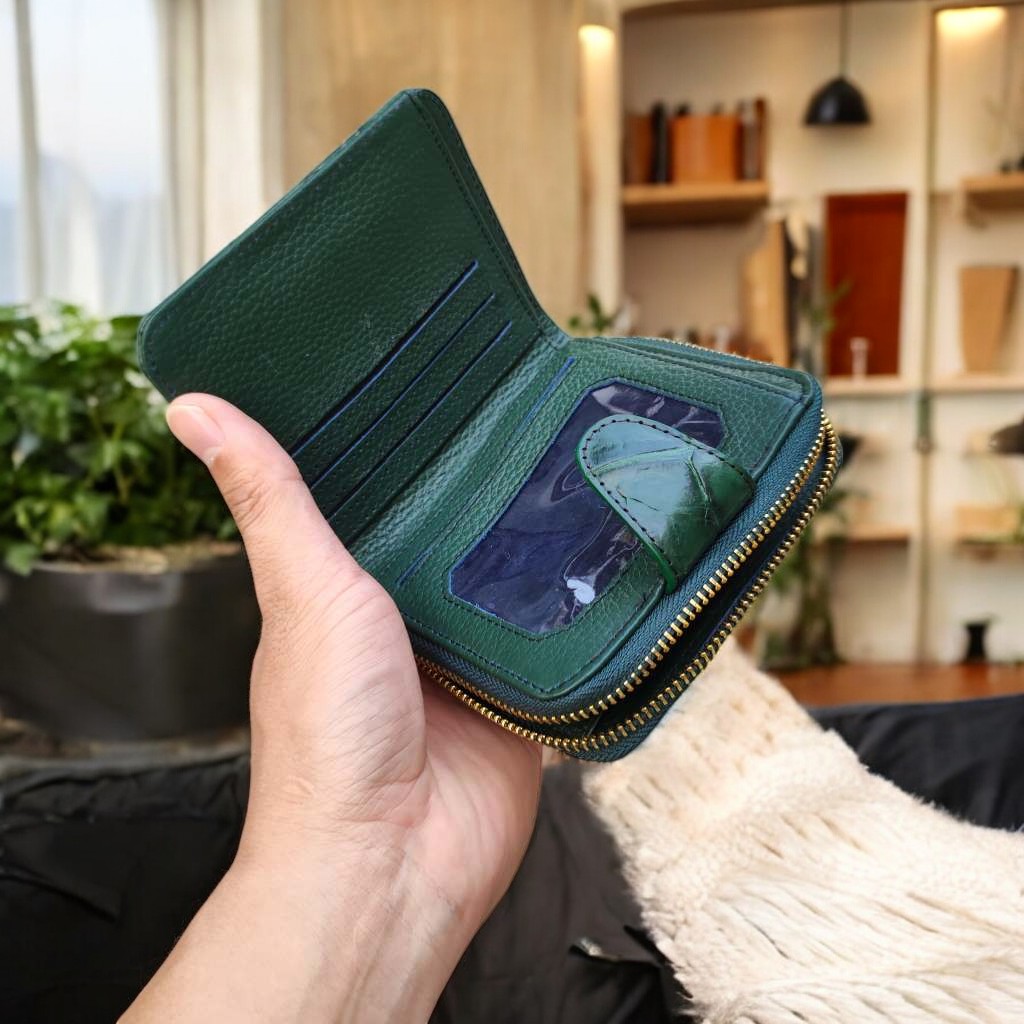 Ví nữ DA BỤNG CÁ SẤU XANH RÊU SIÊU LỚN. Ví nhỏ gọn nhưng đựng siêu nhiều đồ!