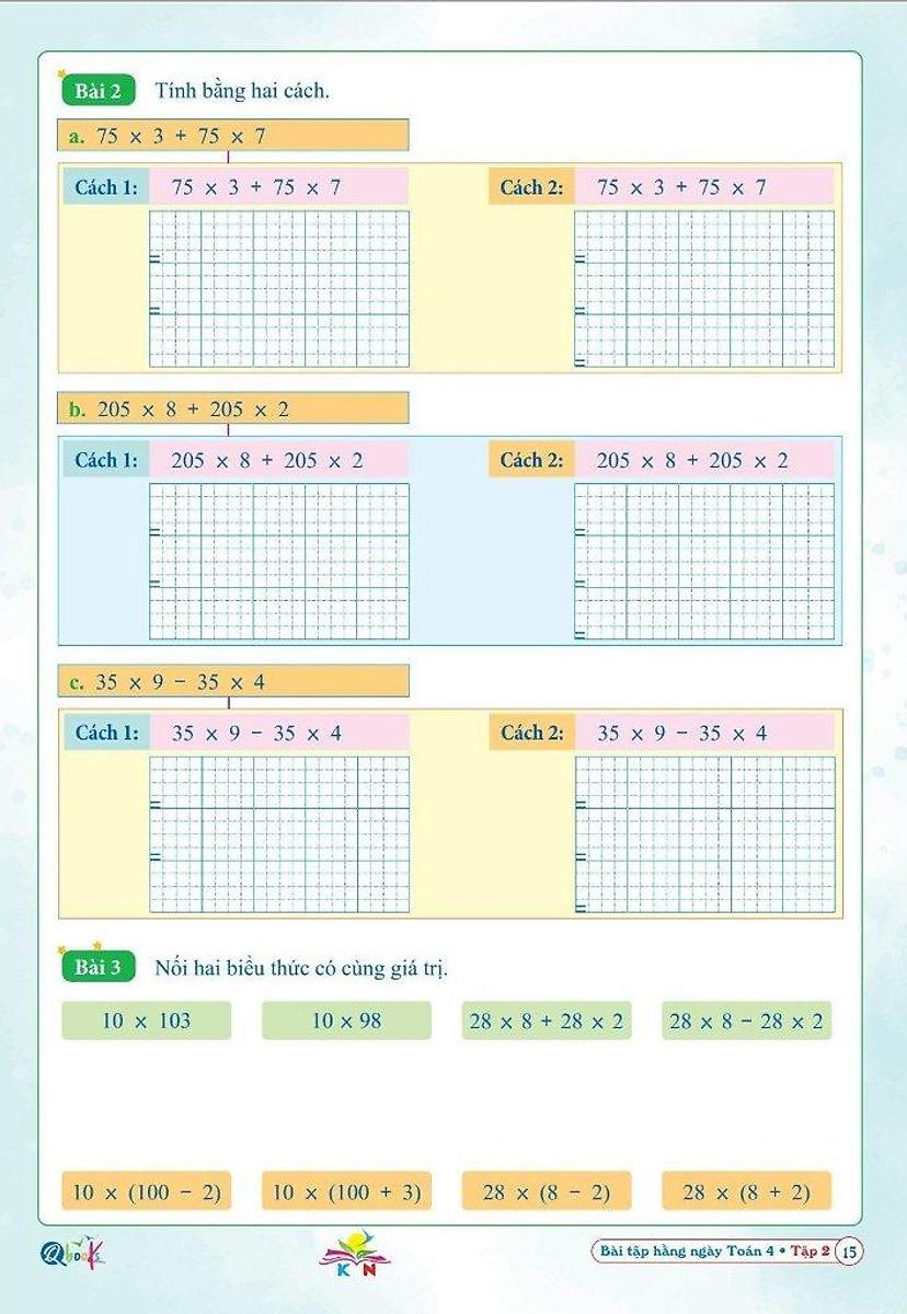 Bài Tập Hằng Ngày Toán 4 - Tập 2 (Kết Nối)