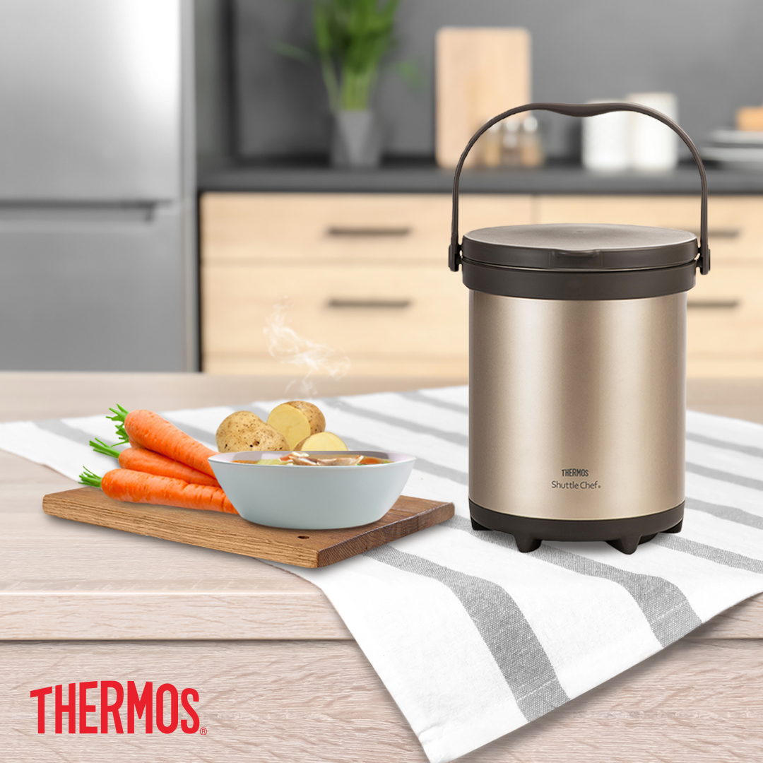 Nồi ủ Thermos TCRA-6000 GL 6L màu gold-Hàng chính hãng 100% bảo hành 24 tháng