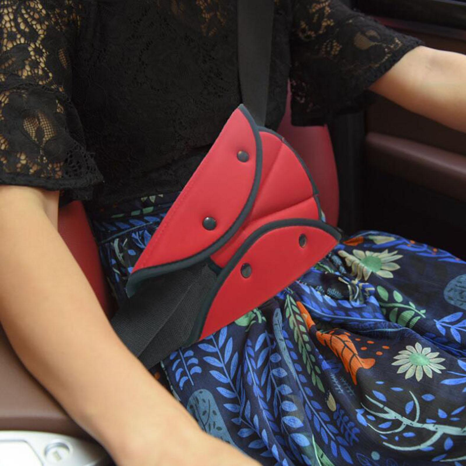 Car Seat Belt Adjuster for Kids Triangle Protector Pad Seat Belt Strap Cover