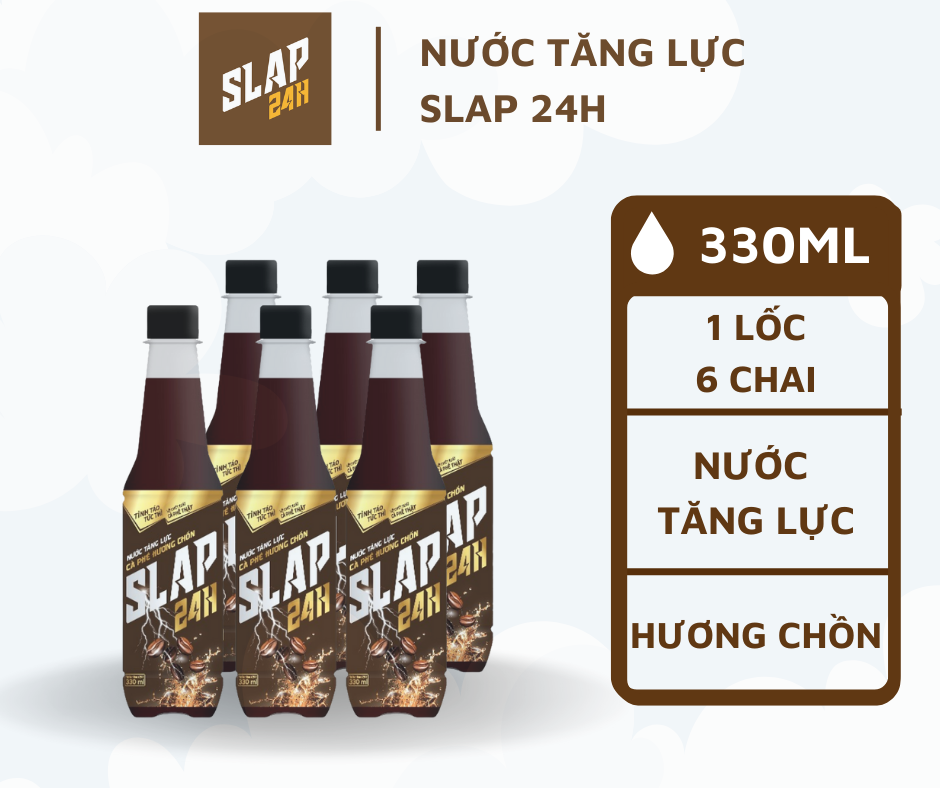 Lốc Chai Nước Tăng Lực Cafe Hương Chồn SLAP 24H