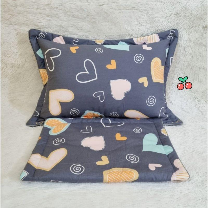 Vỏ gối nằm lót bông Cotton Hàn 50x70cm cả viền, chất liệu dày dặn, thấm mồ hôi tốt, khóa kéo (1 sản phẩm có 2 vỏ gối)