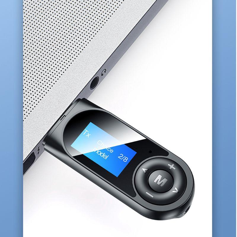 Thiết Bị Nhận Truyền Bluetooth 5.0 Màn Hình Lcd Jack Cắm 3.5mm