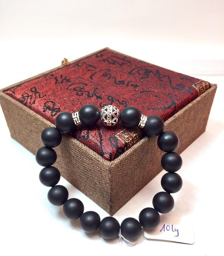 Vòng tay phong thủy đá Obsidian 10 ly