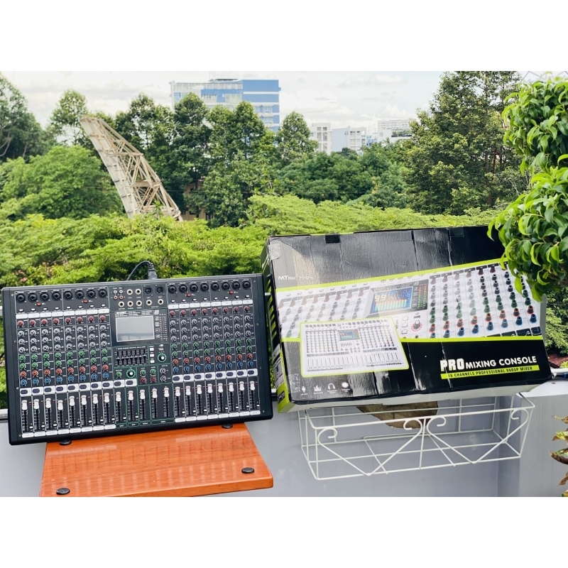 Mixer Cao Cấp MTMAX F116Pro 16 Đường Line 7 Band Equalizer Mượt Mà 99 Hiệu Ứng Chuyên Nghiệp DSP Bluetooth 5.0 Nguồn Điện Phantom + 48V Chất Lượng Cao. HÀNG CHÍNH HÃNG