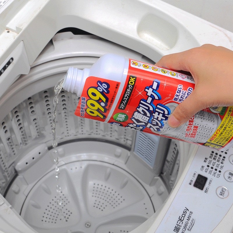 Combo Nước tẩy vệ sinh lồng máy giặt + Chai xịt vệ sinh bồn cầu 300ml nội địa Nhật Bản