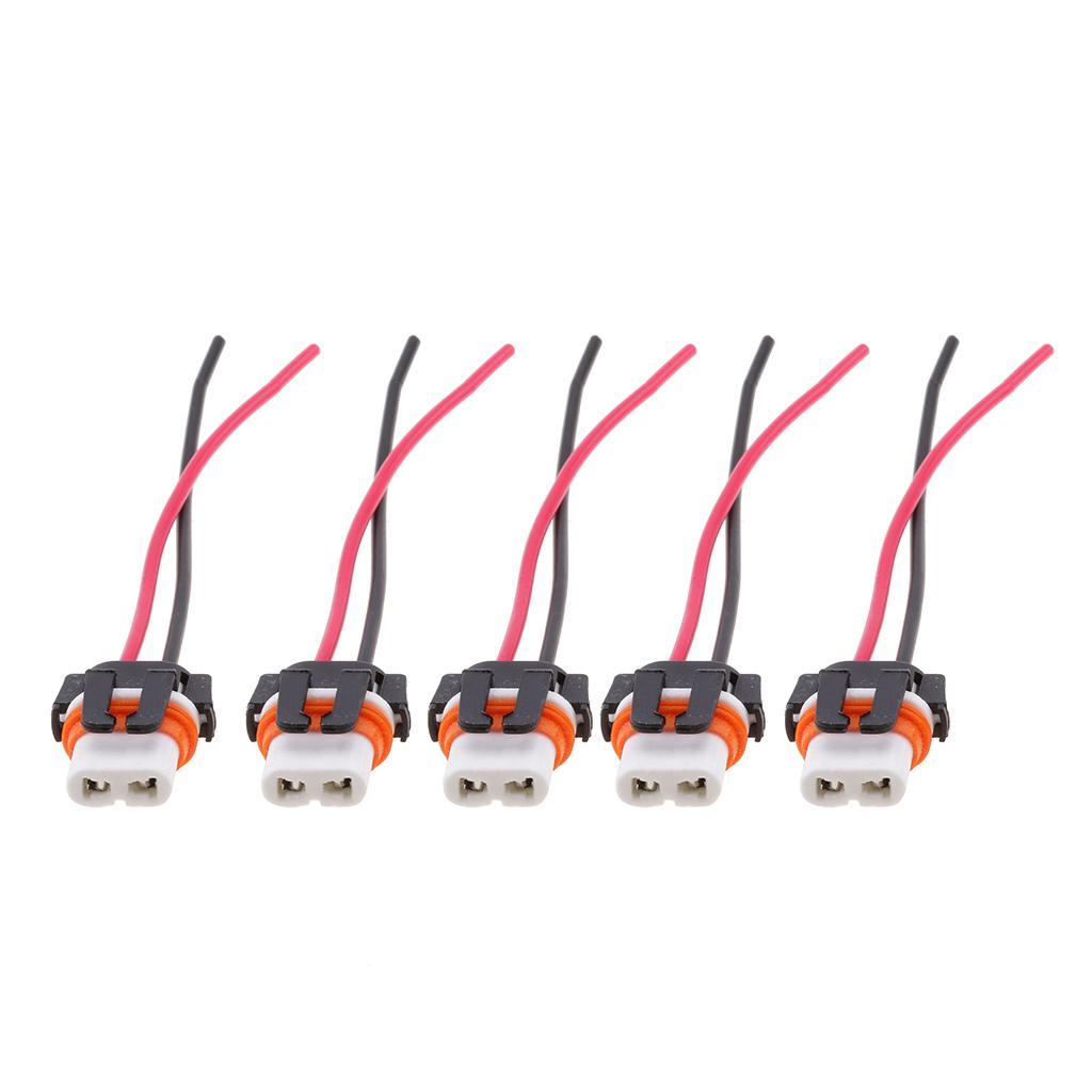 5 Pieces Car 9006 Headlight Fog Lamp Wiring Harness Wire Connector Male Plug