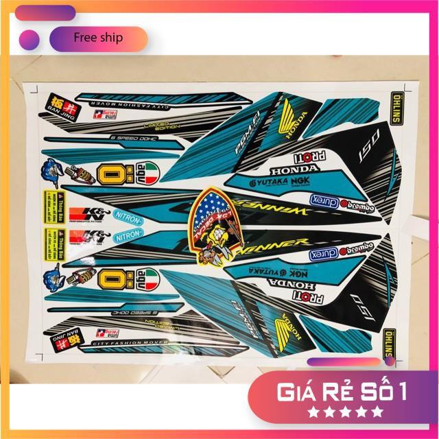 Tem rời dành cho winner sọc xanh đen