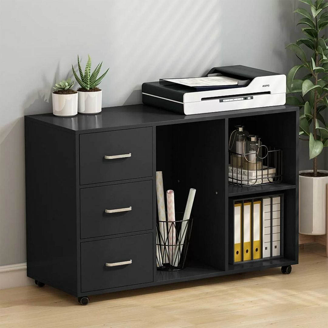 Kệ để máy in gỗ hiện đại SMLIFE Pixy | Gỗ MDF dày 17mm chống ẩm | D100xR40xC71cm