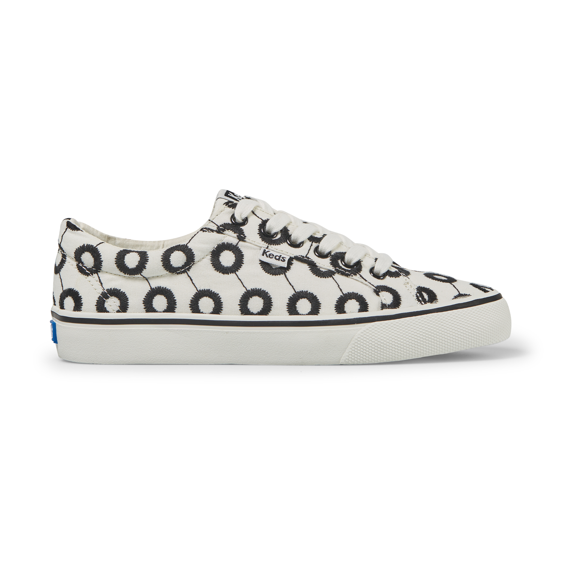 Giày Thể Thao Keds Nữ- Jump Kick Canvas MOD Embroidered White/Black- KD066254