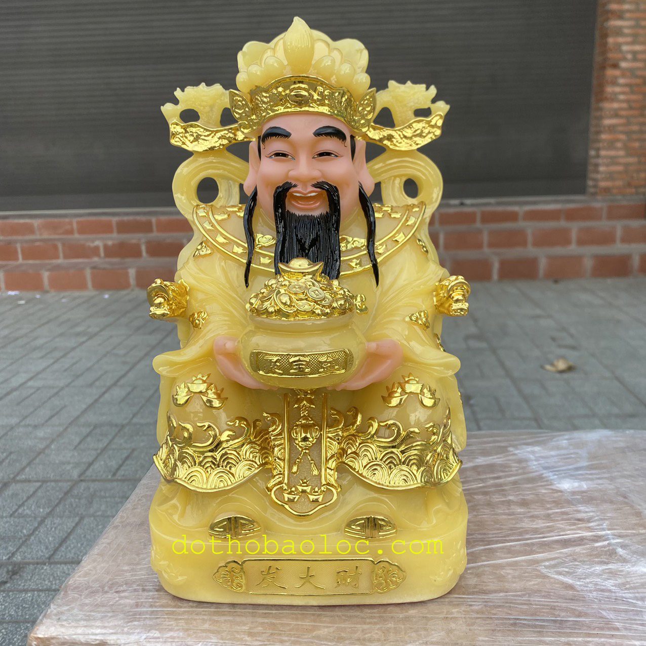 Tượng Thần Kim T.iền chiều Tài Lộc cao 12 inch - 30cm