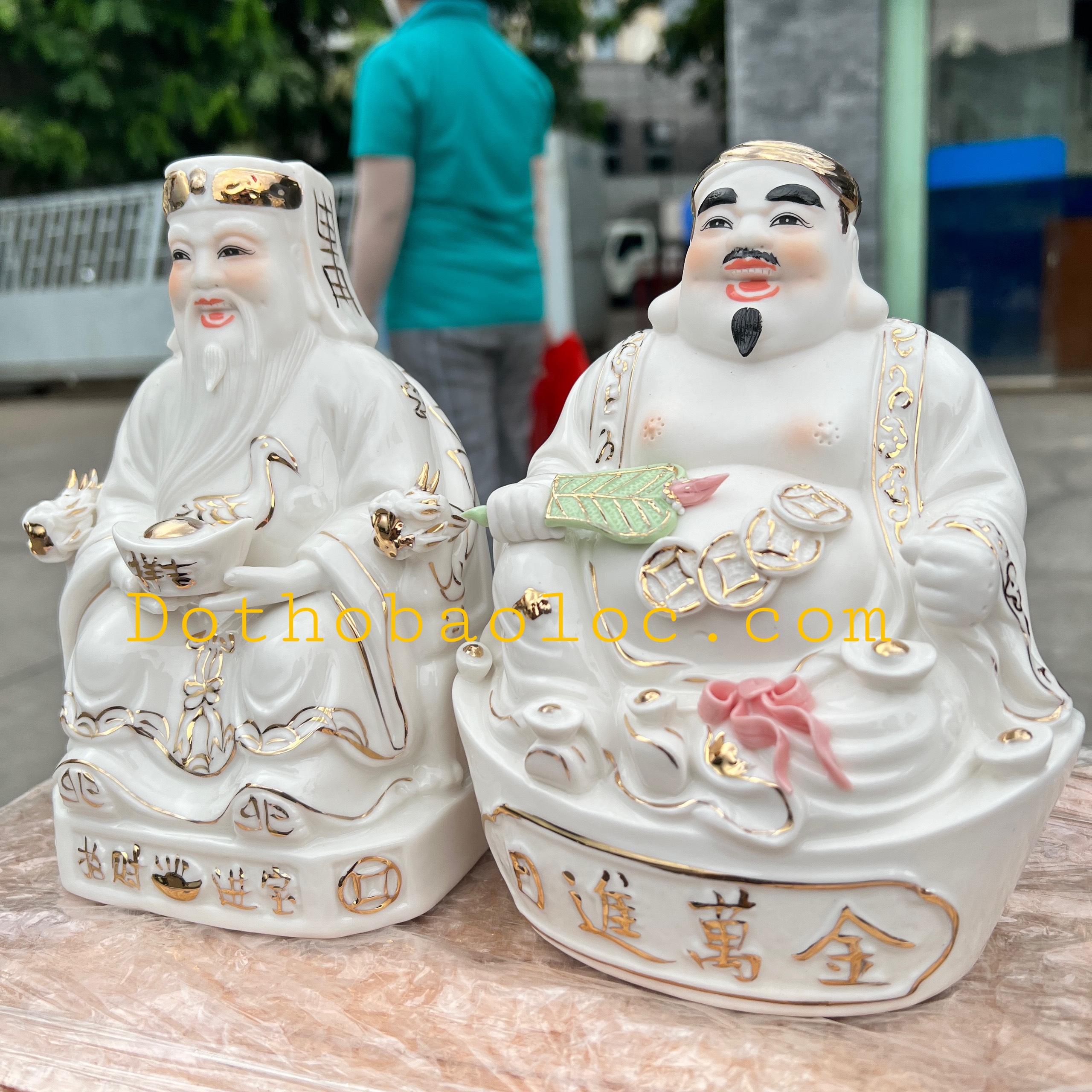 Tượng Thần tài Thổ địa Đức hóa cao cấp cao 19cm