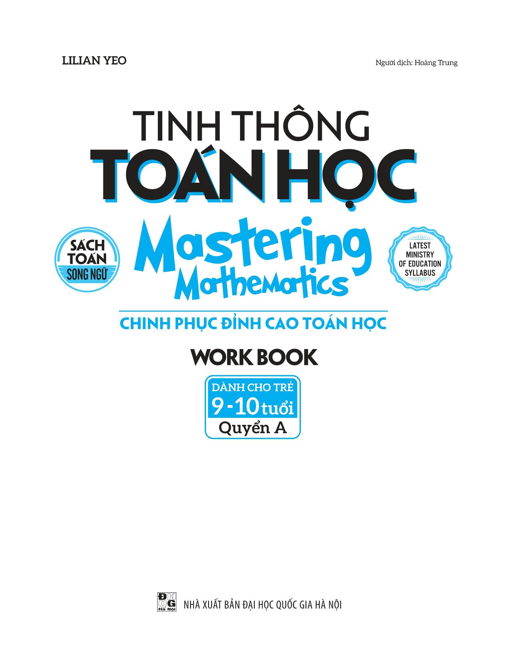 Tinh Thông Toán Học - Mastering Mathematics - Dành Cho Trẻ 9-10 Tuổi - Quyển A