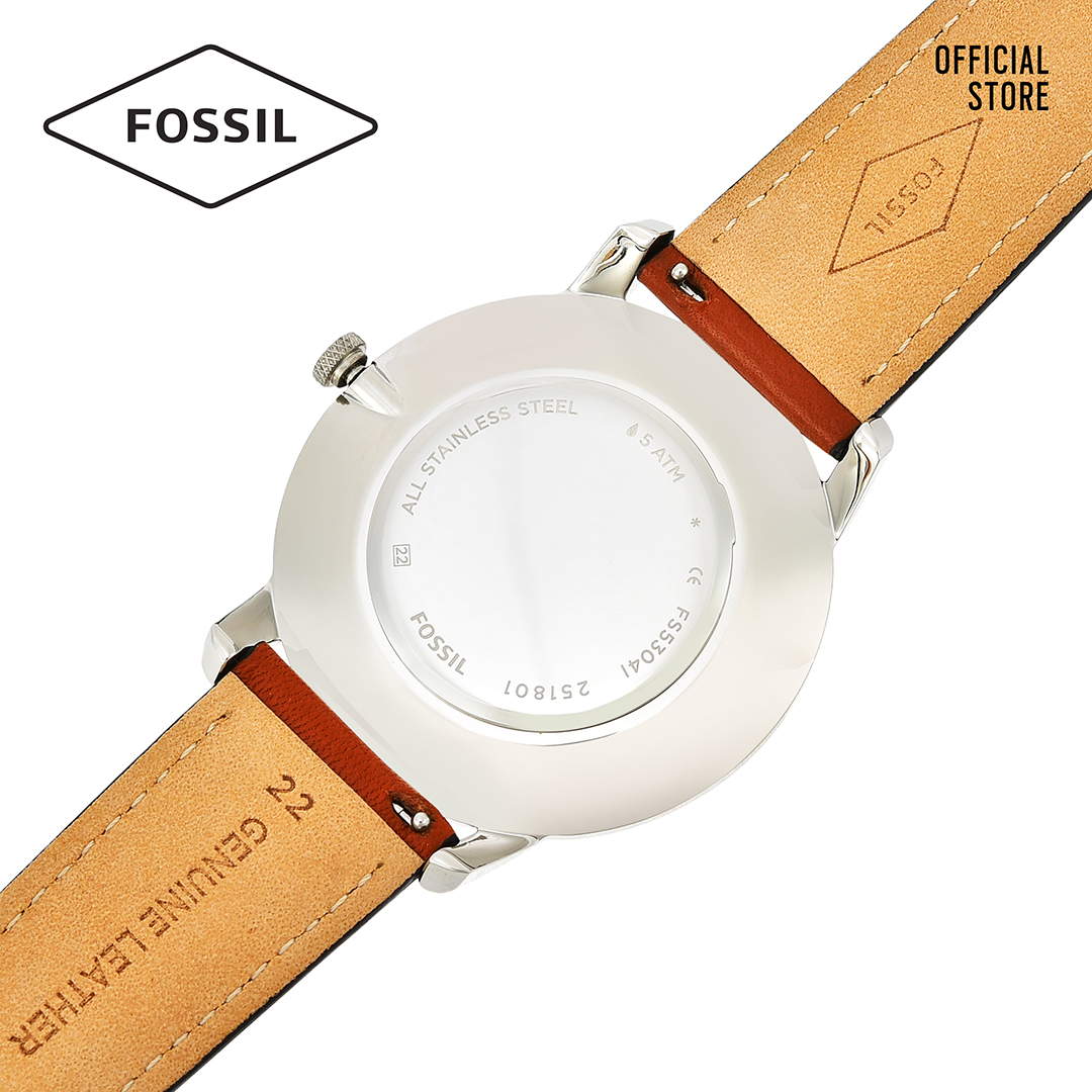 Đồng hồ nam FOSSIL dây da Minimalist 3H FS5304 - màu nâu