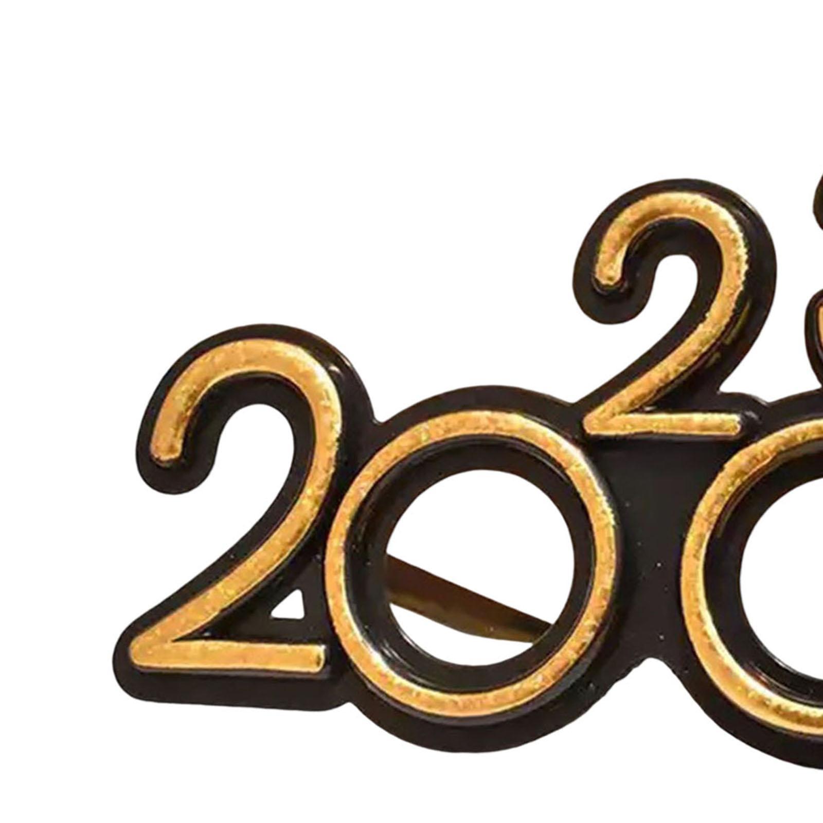 2x New Year Photo Glasses 2023 Eyeglasses Frame Happy New Year Party Favors Supplies Photo Prop Decorations for Children
