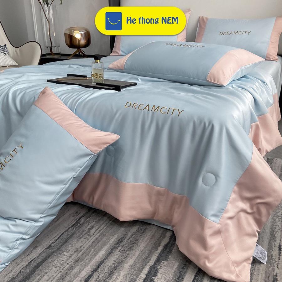 Ga Giường 5 Món Cotton Lụa SERENA Set Chăn Ga Trải Giường Cao Cấp Chần Bông – Hệ Thống Nệm