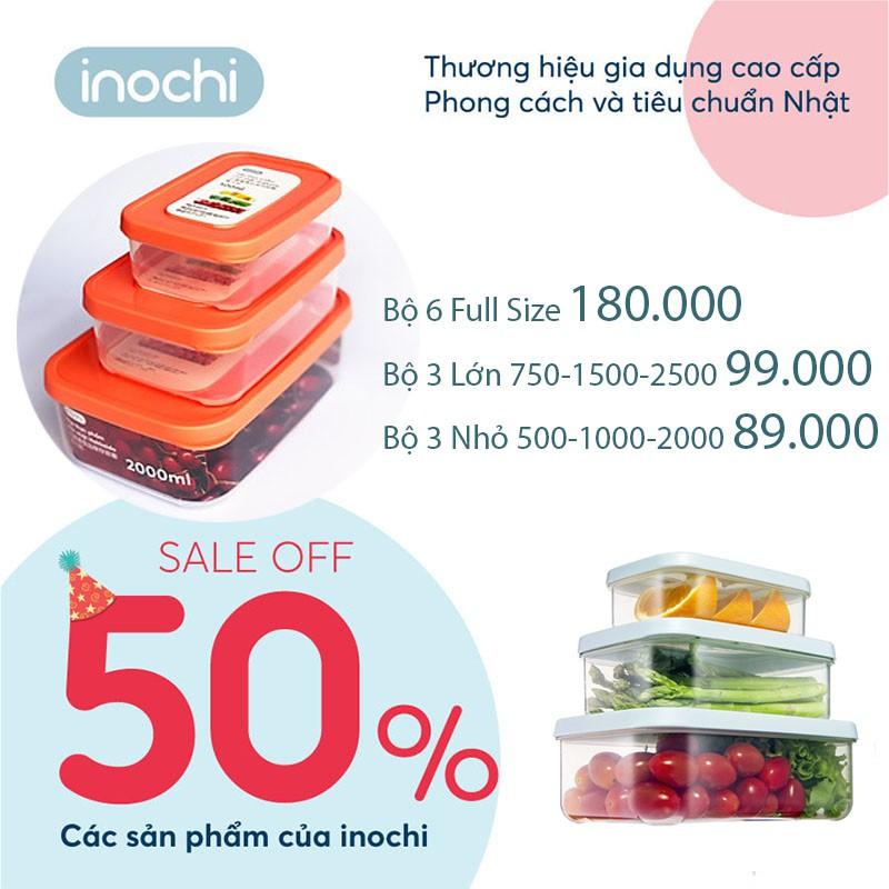 Bộ Hộp Đựng Thực Phẩm Cao Cấp INOCHI Không Mùi Kháng Khuẩn Bảo Vệ Sức Khỏe Gia Đình