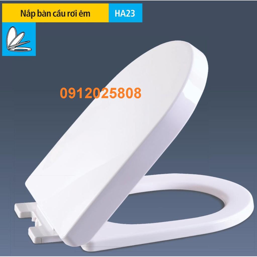 HA23 - Nắp bồn cầu vuông rơi êm HÙNG ANH tháo lắp nhanh