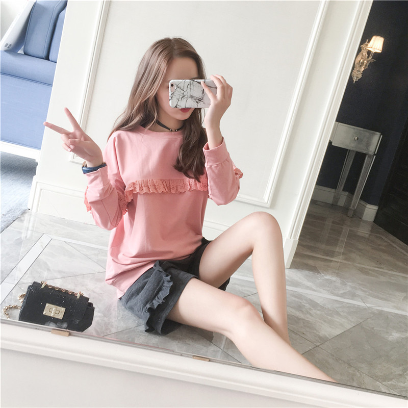 Áo bầu thu đông phối ren có khóa cho bé ty AB1259