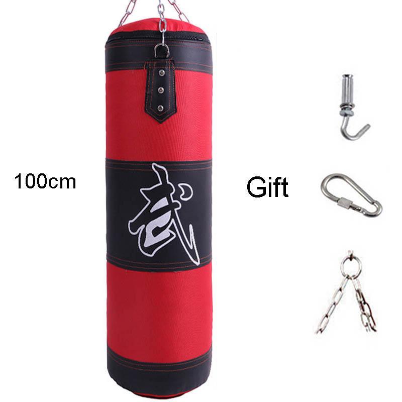Punch Sand Bag Bag Bag Boxing Túi đấm nặng với Chuỗi kim loại Hook Carabiner Huấn luyện tập thể dục Hook Kick Fight Karate Taekwondo Color: Blue120cm