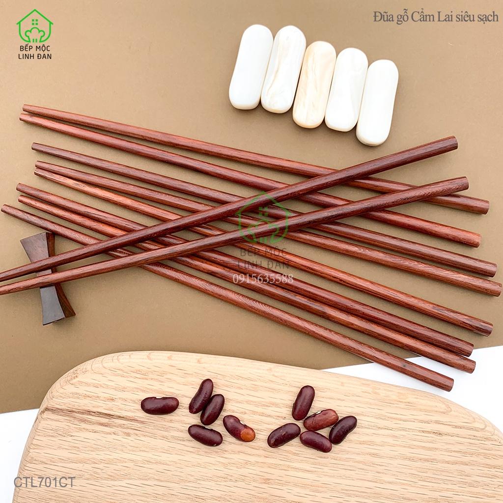 Đũa Gỗ Cẩm Lai Tự Nhiên Siêu Sạch HAHANCO [CTL701CT] Bộ 10 Đôi