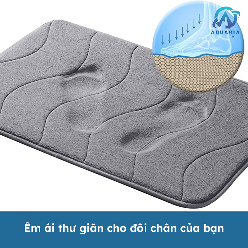 Thảm Lau Chân Chống Trượt Siêu Thấm Vân Sọc 40x60cm