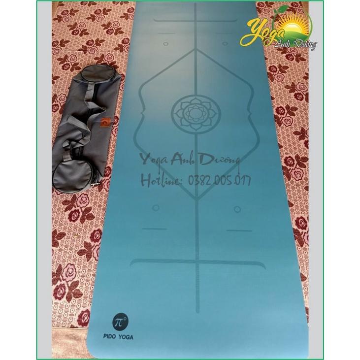 Thảm Tập Yoga Pido ( thảm định tuyến PU Cao Cấp Chính Hãng ( tặng kèm túi đeo)