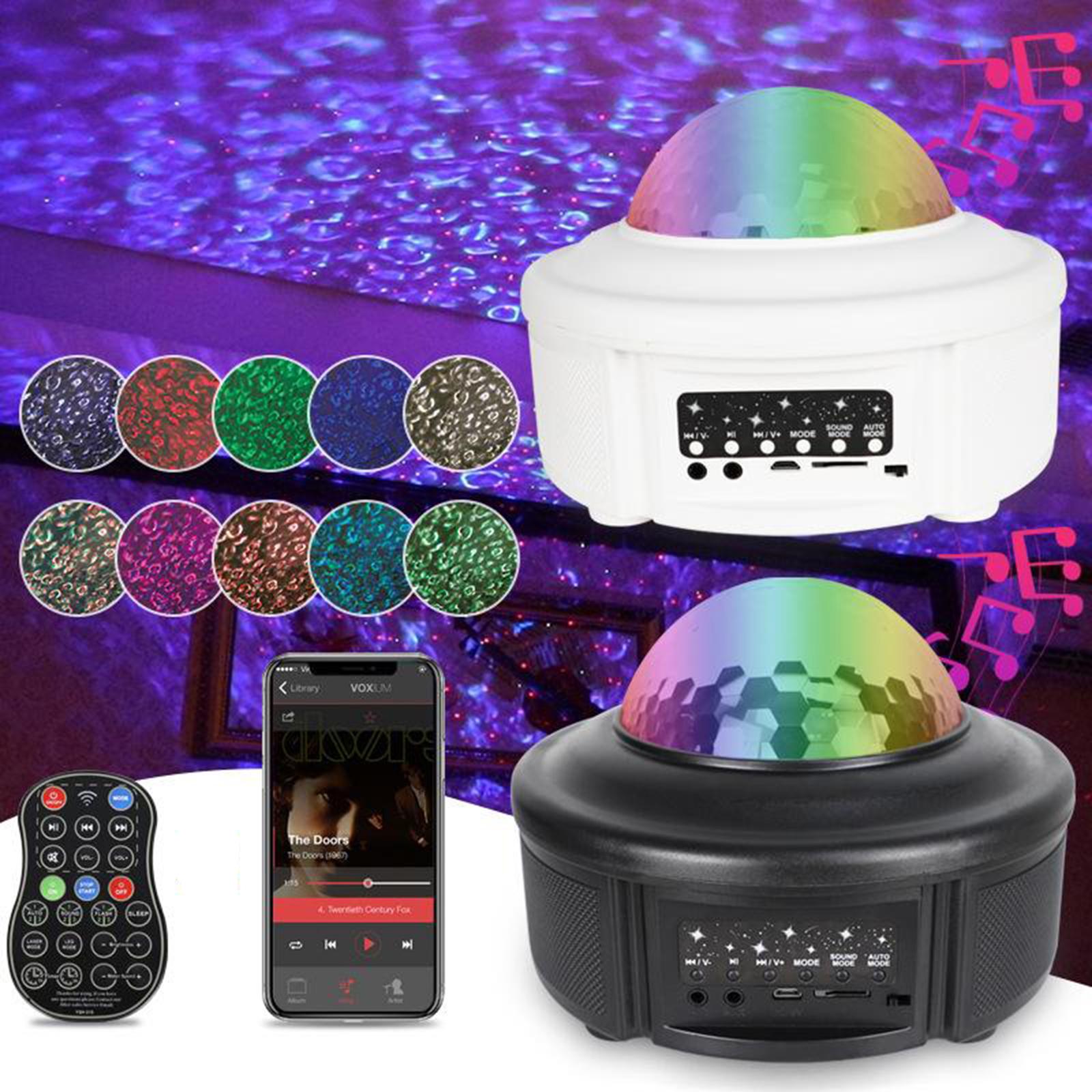 Galaxy Projector LED Music Starry Night Light Star Sky Projection Lamp Black