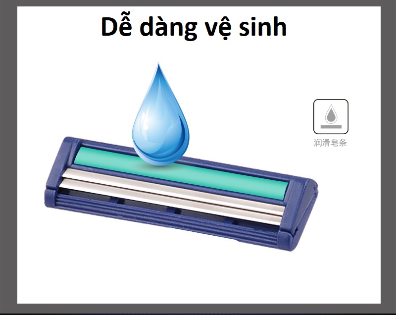 Dao cạo du lịch lưỡi kép siêu bén có dãi bôi trơn. Dao cạo 2 lưỡi. Dao cạo râu cho nam giới có dãi lô hội cạo sát