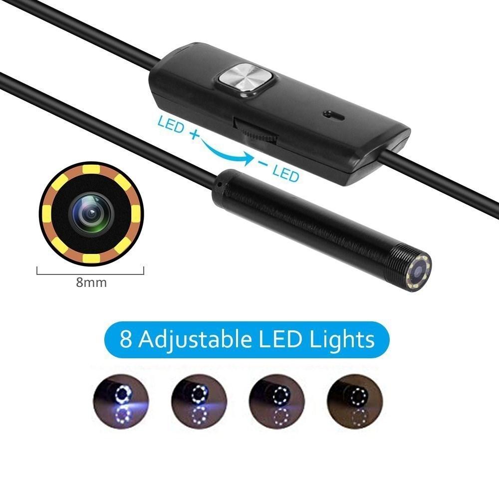 Camera Nội Soi HD 8Mm Linh Hoạt Micro Ô Tô Công Nghiệp Điện Thoại Thông Minh Loại C USB Camera Cho Điện Thoại Thông Minh Video Nội Soi Cho Android