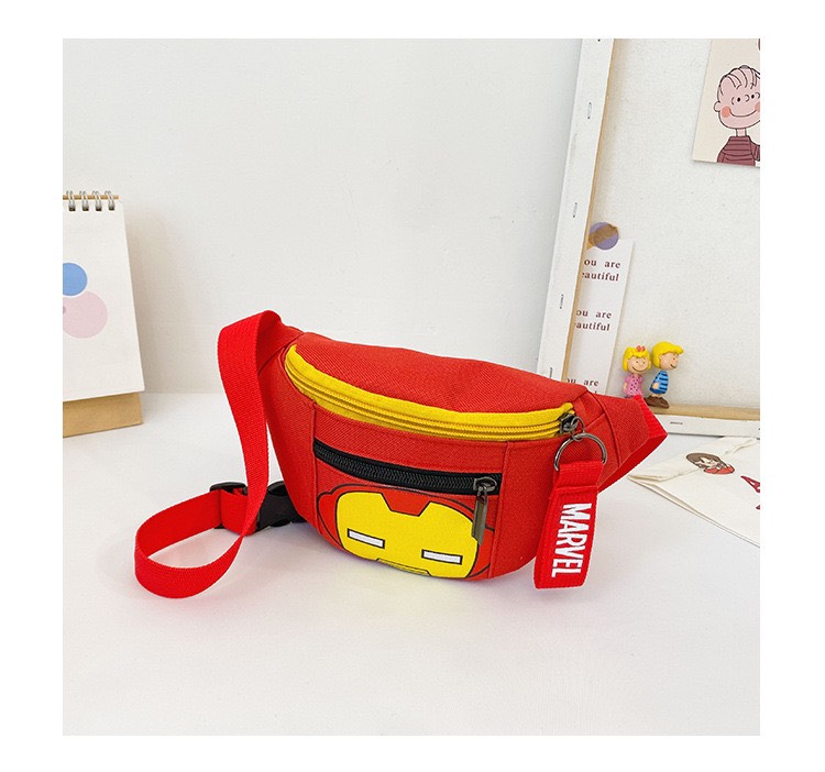 Túi đeo chéo, đeo bụng hoạ tiết marvel cho bé trai cá tính, ngăn chứa rộng đựng điện thoại, bì lì xì tết