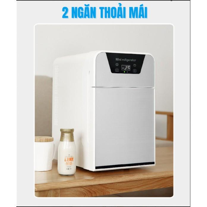 Tủ lạnh mini 20L 2 ngăn có hiển thị nhiệt độ