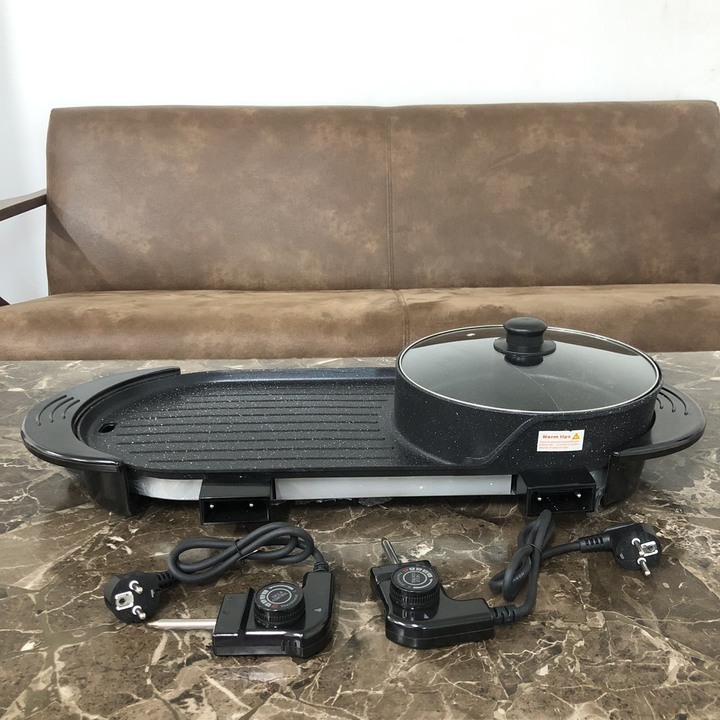 Bếp lẩu nướng 2 trong 1 chống dính cao cấp JNS-DKL2 công suất tối đa 2200W