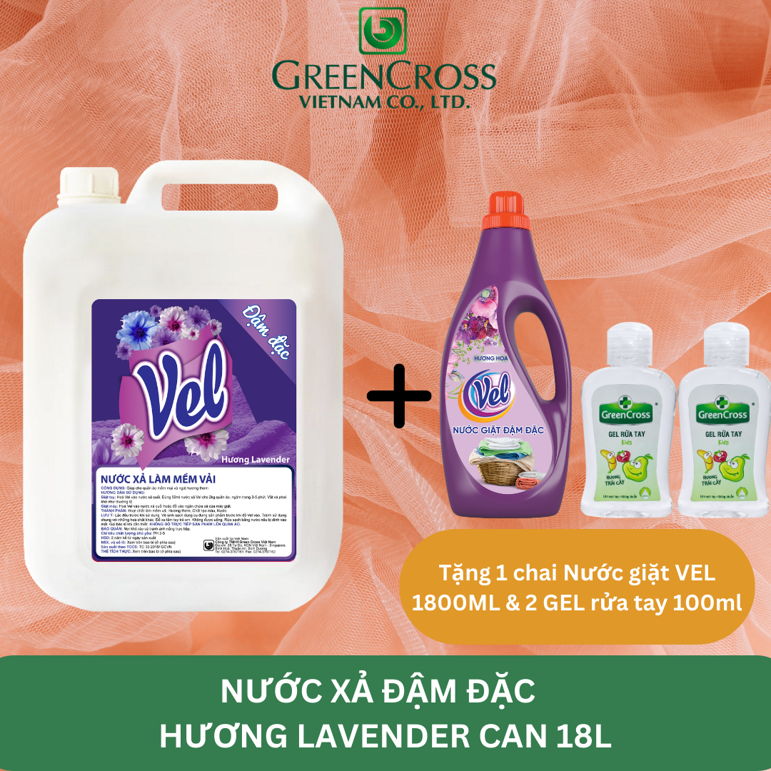 [MUA 1 TẶNG 3]Nước xả vải Lưu hương lâu, mềm mại sau sấy VEL ĐẬM ĐẶC Can 18 Lít Siêu Tiết Kiệm