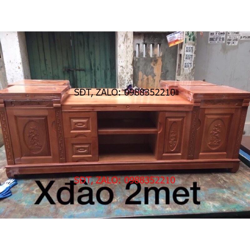 Tủ tivi xoan đào 2m