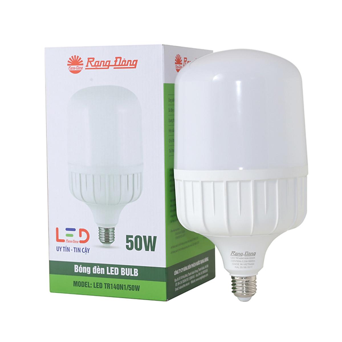 Bóng Đèn LED BULB Trụ 50W Rạng Đông Model: TR140N1/50W.H