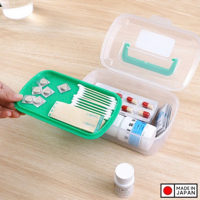 Hộp đựng đồ y tế gia đình Nakaya Green 800ml - Made in Japan